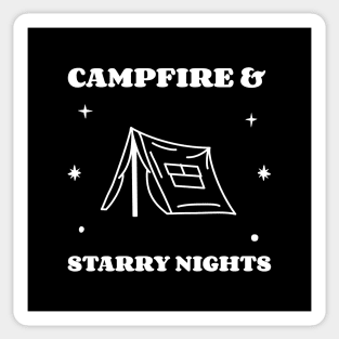 campfire and starry nights Sticker